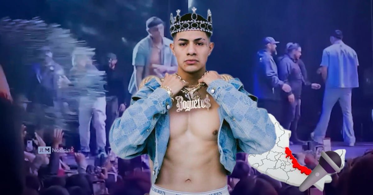 El Bogueto abandona concierto en Veracruz tras incidente con fan