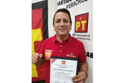 Marcos Galicia es nombrado coordinador distrital del PT en Veracruz