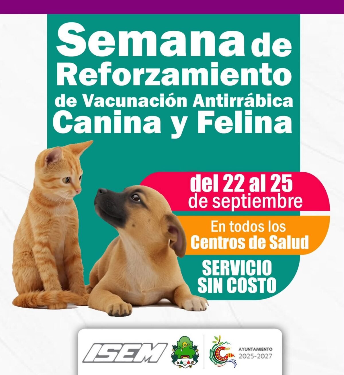 Coatepec Harinas inicia semana de vacunación antirrábica gratuita